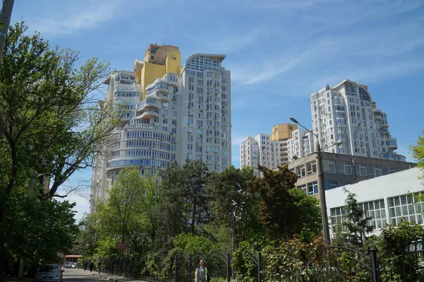 Grands Beaux Immeubles Grande Hauteur Dans Les Zones Côtières Odessa — Photo