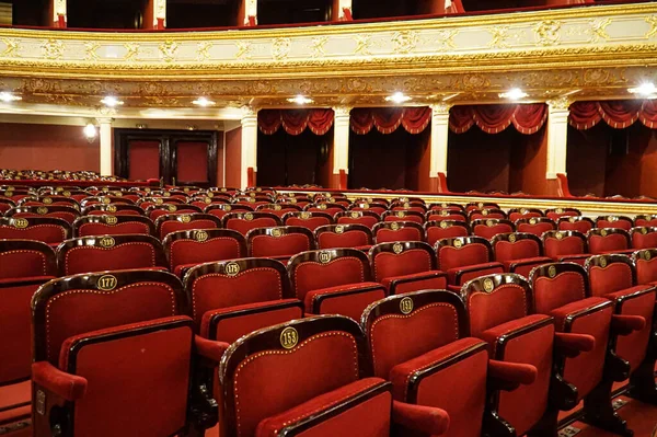 Das Innere Des Zuschauerraums Des Opern Und Balletttheaters Odessa — Stockfoto