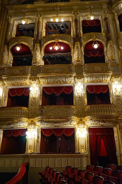 Der Zuschauerraum Der Loge Des Opern Und Balletttheaters Odessa — Stockfoto