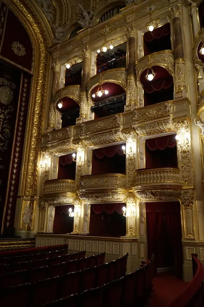 Das Innere Des Zuschauerraums Des Opern Und Balletttheaters Odessa — Stockfoto