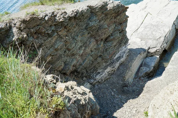 Granit Schöner Felsen Blick Von Oben — Stockfoto