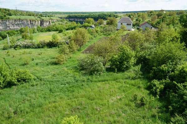 Canyon Van Rivier Smotrych Stad Kamyanets Podolsk — Stockfoto