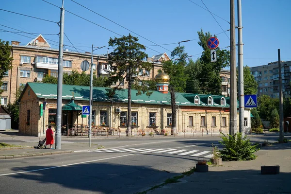 Uma Pequena Igreja Dos Movimentos Cristãos Rua Kiev — Fotografia de Stock