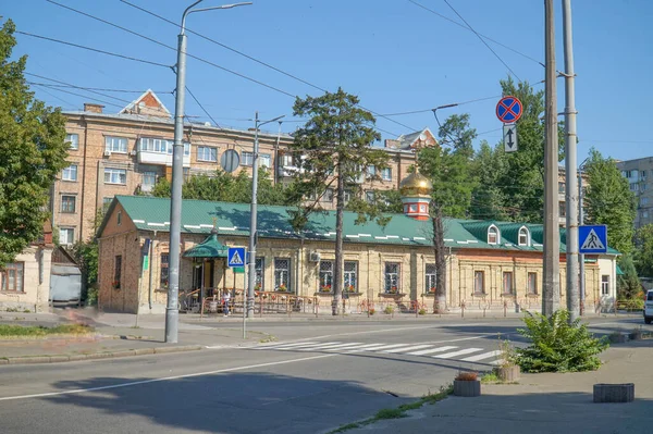 Une Petite Église Des Mouvements Chrétiens Sur Rue Kiev — Photo