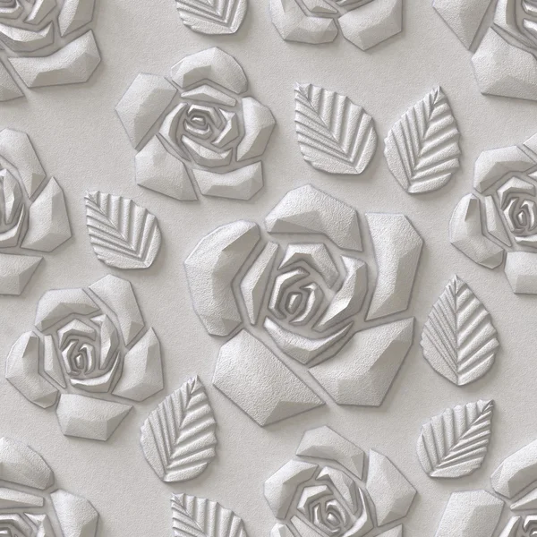 3d flowers, seamless — Stock Photo, Image