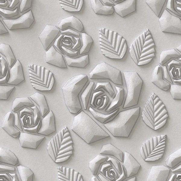 3D květiny, bezešvé Royalty Free Stock Obrázky