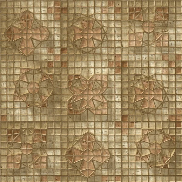 3D-Muster, Blumen, nahtlos, Holzstruktur — Stockfoto