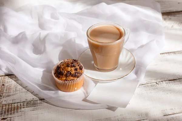 Xícara Café Muffin — Fotografia de Stock