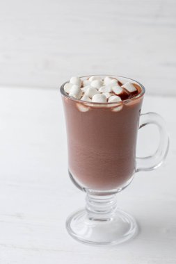 Marşmelovlu kakao. Yakın çekim.