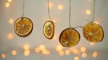 kuru portakallar Noel arkaplanını taşır