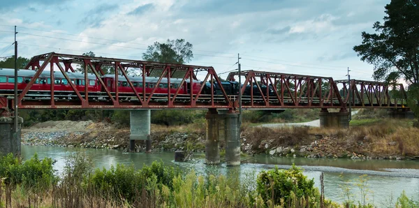 Puente del tren de vapor — Foto de Stock