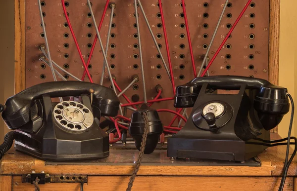 Telephones and Exchange Board — Stock Photo, Image