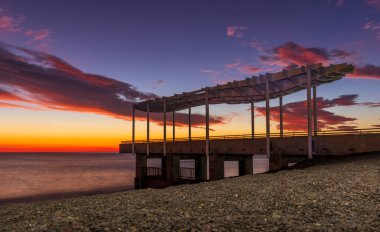 Very beautiful dawn at Napier s Marine Parade Viewing Platform.