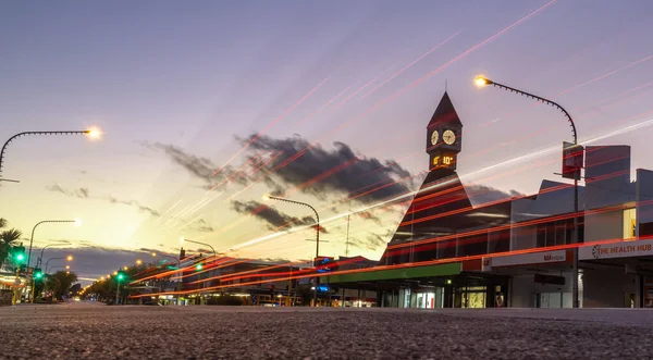 Levin Horowhenua Nova Zelândia 2021 Levin Relógio Torre Amanhecer Com — Fotografia de Stock