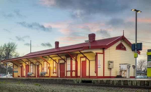 Estação Ferroviária Cartertom Início Manhã Com Alguma Nuvem Luz — Fotografia de Stock