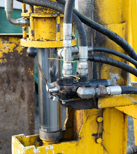 Hydraulisk Styrenhet Funnen Vedklyvare Etc — Stockfoto