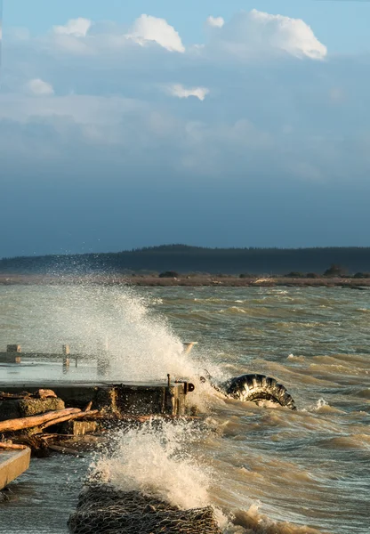 Storm Wharf Waters — Stock Photo, Image