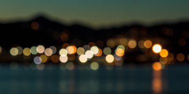 bulanık şehir ışıkları