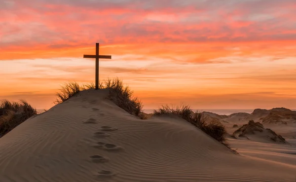 Sand Dune Cross — Stock Photo, Image