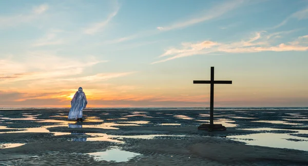 Jesus Christ Walk Away — Stock Photo, Image