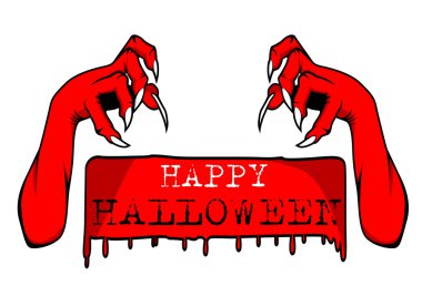 Cadılar Bayramı işaret. vektör çizim.