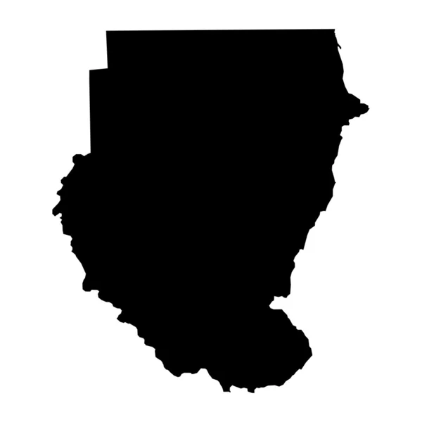 Vector χάρτη του χάρτη του Σουδάν — Διανυσματικό Αρχείο