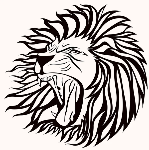 Vettore leone scremante — Vettoriale Stock
