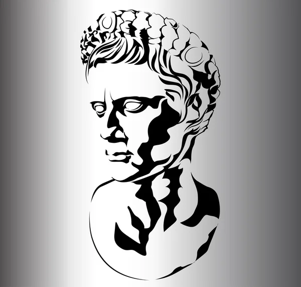 Vektor der römischen Skulptur — Stockvektor