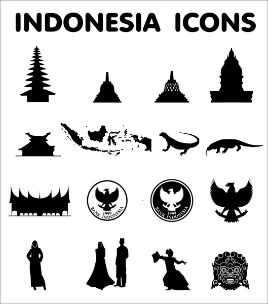 Indonesia vector icons — Stock Vector