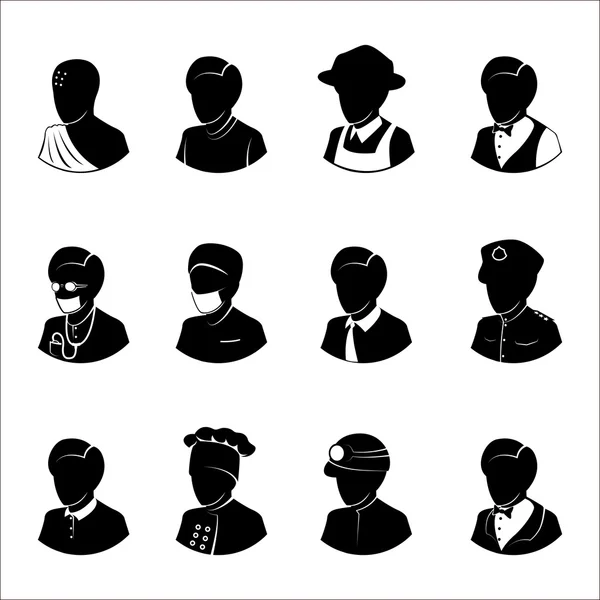 People occupations icons — Stock Vector