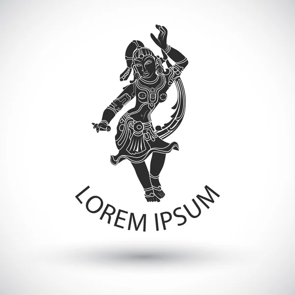 Maya geleneksel dansçı logo vektör — Stok Vektör