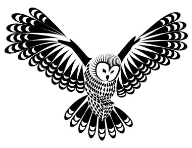  baykuş kuş maskot veya dövme tasarım veya logo fikri için