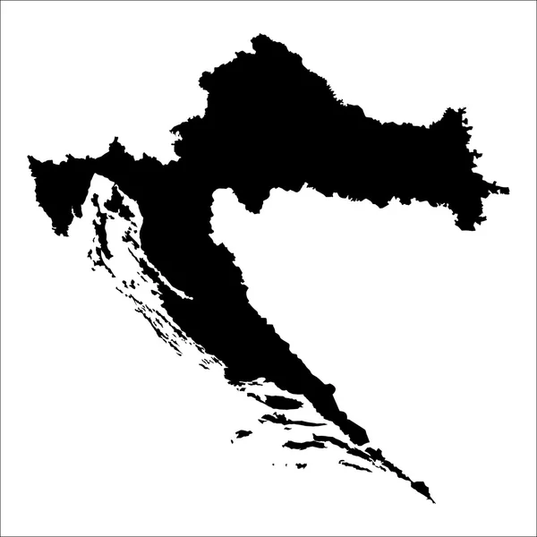 クロアチアのベクトル地図 — ストックベクタ