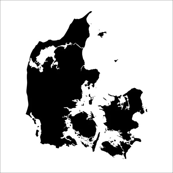Mapa vetorial de Dinamarca — Vetor de Stock