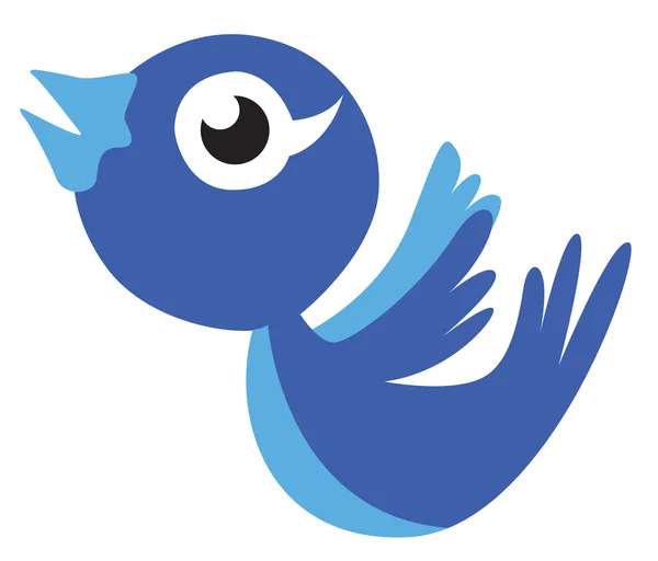 Tweet fågel cartoon vektor i eps10 — Stock vektor