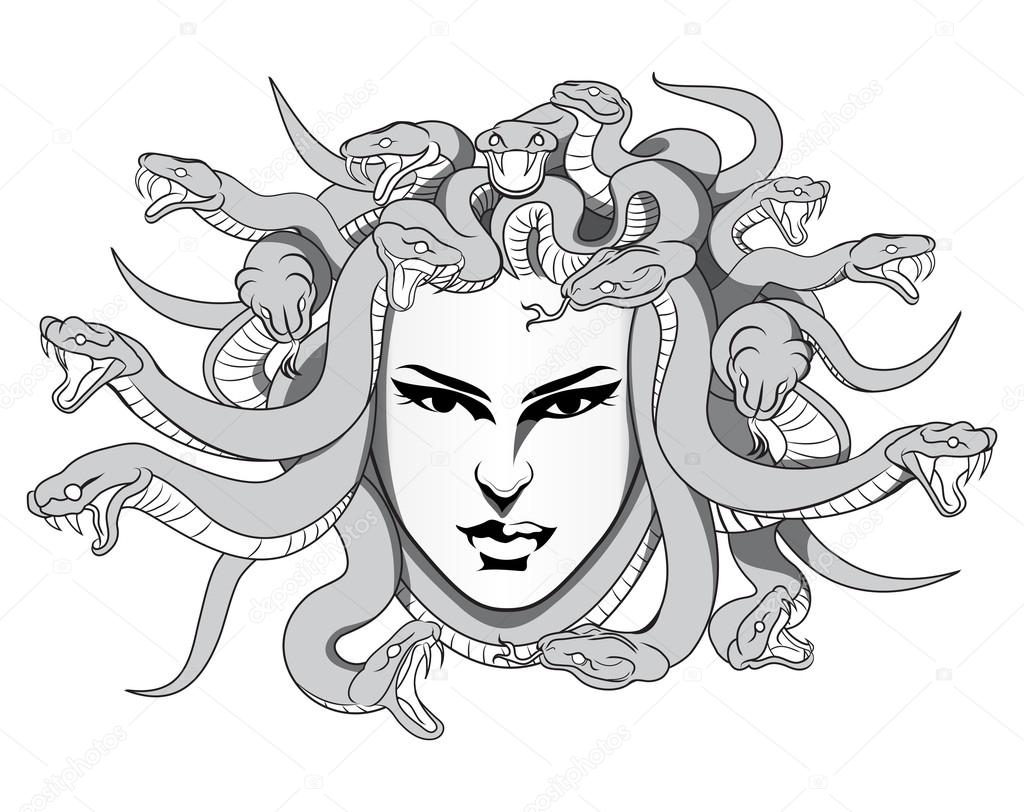 Medusa silhouette vector