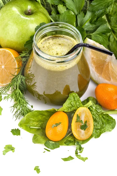 Verse groene smoothie — Stockfoto