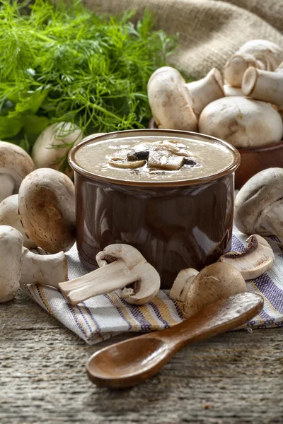 Mushrooms cream soup — Stock Photo, Image