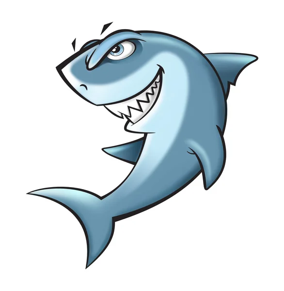 Καρχαρίας καρτούν εικονογράφηση — Φωτογραφία Αρχείου
