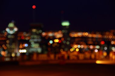 Blur Skyline City at Night clipart