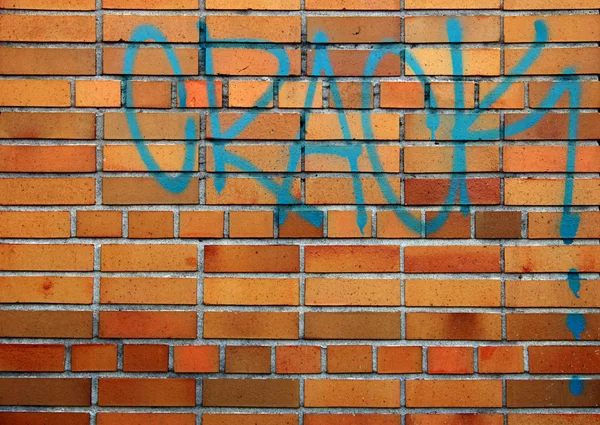 Brick Wall with Drug Graffiti