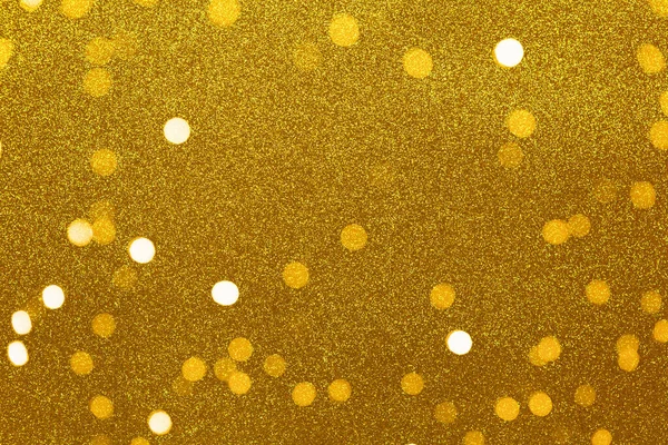 Gold Sparkling Festive Background Bokeh Lights Soft Selective Focus Close — Stock Photo, Image