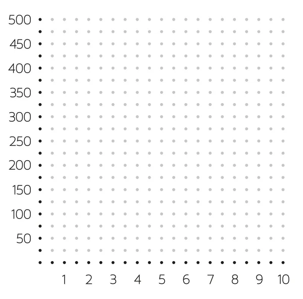 Isolerade kartesiska systemet rutnät av prickar — Stock vektor