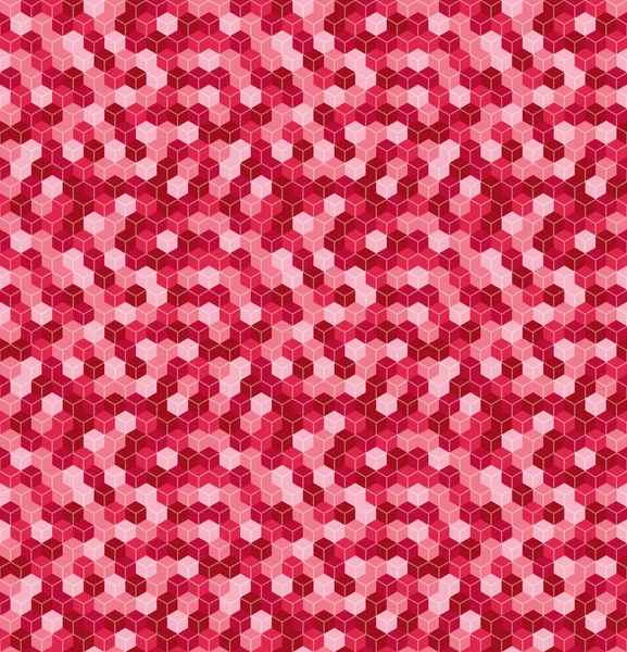 Seamless cubic - hexagonal, honeycomb; pattern, 3d illusion — Stock Vector