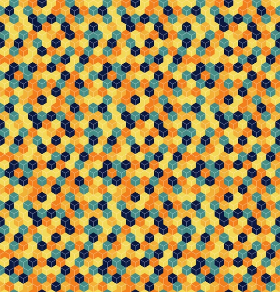 Nahtlos sechseckig - Würfel, kubisch, Wabe; Muster, 3D-Illusion — Stockvektor