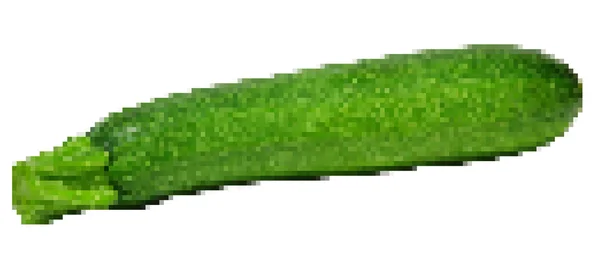 Retro pixel zucchini - zucchini, isolerade på vit — Stock vektor