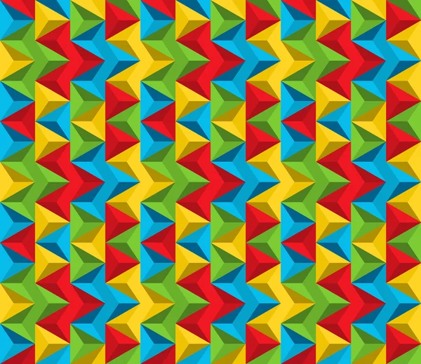 Modèle abstrait sans couture composé de triangles aux couleurs vives — Image vectorielle