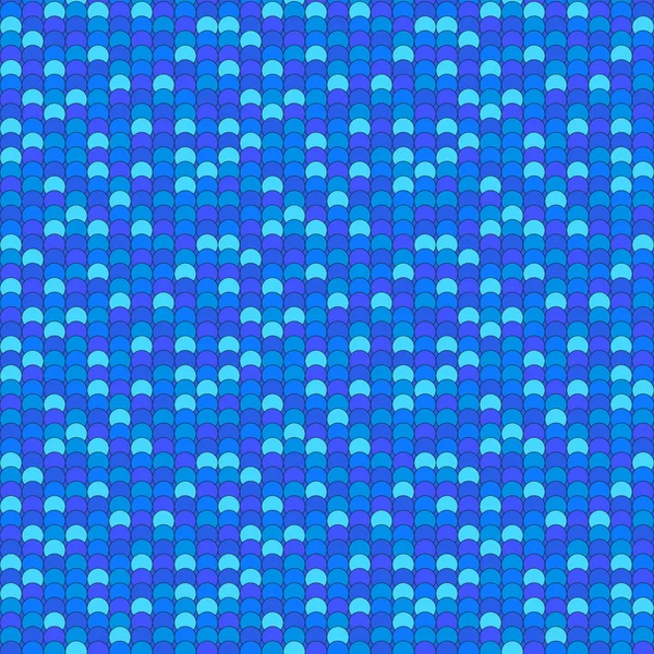 Seamless pattern made of blue overlay circles with black outline — Stock Vector