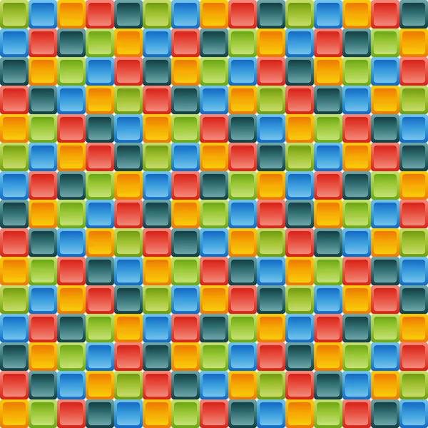 Vzor bezešvé dlaždice vyrobené z zaoblené čtverečky v živých barvách — Stockový vektor