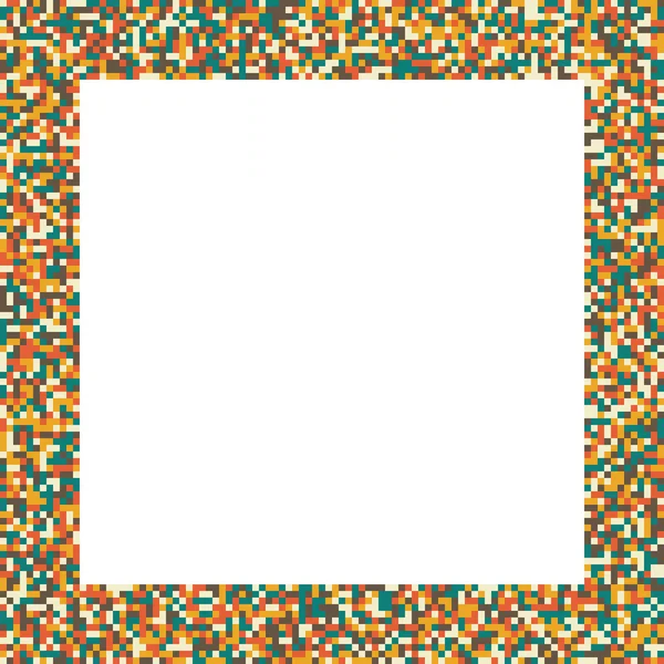 Pixel mosaico quadro quadrado em retro (vintage) cores suaves — Vetor de Stock